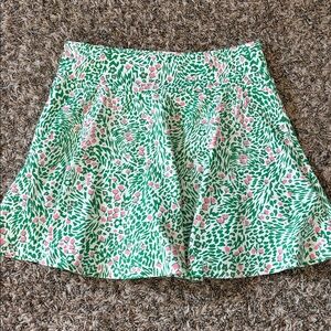 Floral Green and Pink Skirt